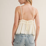 Flowy Cami Top With Ruffle Detail