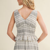 Knotted Shoulder Sleeveless Top With Beads