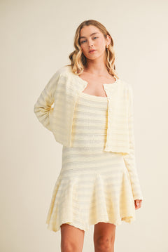 Pointelle Sweater Cardigan