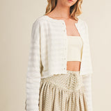 Pointelle Sweater Cardigan