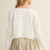 Pointelle Sweater Cardigan