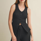 Bubble Crinkle Textured Vest