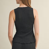Bubble Crinkle Textured Vest