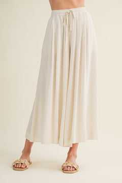 Elastic Waist Wide Leg Pant