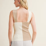 Halter Sweater With Seashell Trim