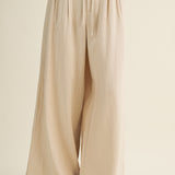 Linen Wide Leg Paperbag Pant