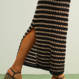 Crochet Knit Straight Long Skirt