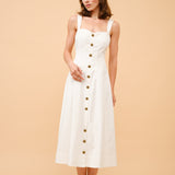 Bustier Button Long Dress