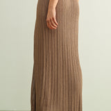 Ribbed Twist On Side Knit Skirt