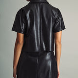 Faux Leather Mini Skirt