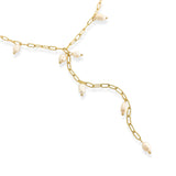 Link Necklace With Pearls