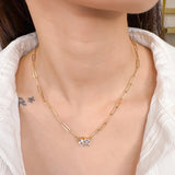 Link Necklace with Stones
