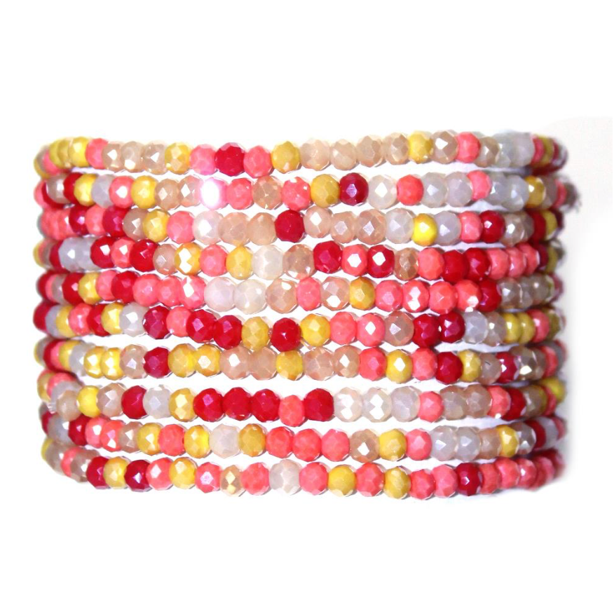 Multicolored Beaded Bracelet Set - multicolor, womens bracelet collection