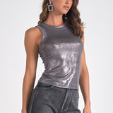 Silver Glitter Tank