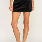Velvet Mini Skirt