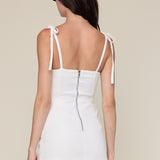 Side Slit Tie Strap Mini Dress