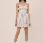 Floral V Neck Mini Dress - Burgundy, Women's Dresses Collection