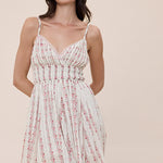 Floral V Neck Mini Dress - Burgundy, Women's Dresses Collection