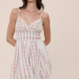 Floral V Neck Mini Dress - Burgundy, Women's Dresses Collection
