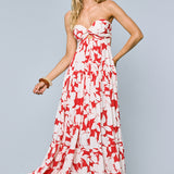 Twisted Ruched Bust Maxi Dress