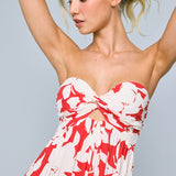 Twisted Ruched Bust Maxi Dress