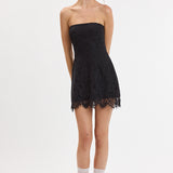 Embroidered Tube mini Dress
