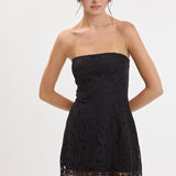 Embroidered Tube mini Dress