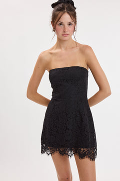 Embroidered Tube mini Dress