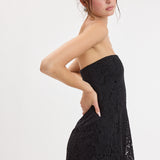 Embroidered Tube mini Dress