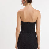 Embroidered Tube mini Dress