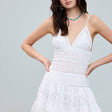 Detail Tiered Mini Dress