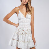 Floral Lace Tiered Dress