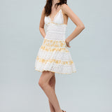 Floral Embossed Lace Mini Dress