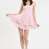 Floral Lace Mini Dress