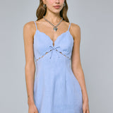 Scallop Edge Mini Dress