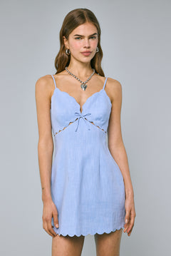 Scallop Edge Mini Dress