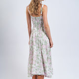 Floral Bustier Maxi with Belt