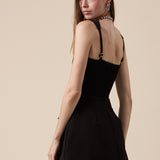 Mini Dress With Pockets - black, womens mini dress collection