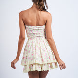 Smocked Strapless Mini Dress