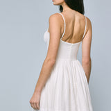 Lace Down Fit Flare Mini Dress