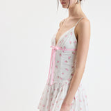 Lace Up Back mini Dress