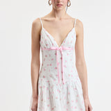 Lace Up Back mini Dress