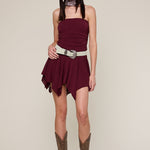 Textured Print Tube Mini Dress - plum, womens dress collection