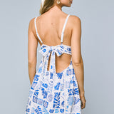 Open Back Tie Mini Dress