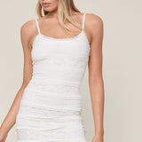 Fullbody Tiered Floral Lace Mini Dress