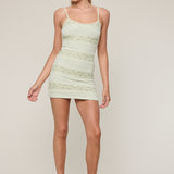 Fullbody Tiered Floral Lace Mini Dress