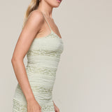Fullbody Tiered Floral Lace Mini Dress