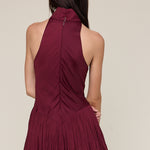 Turtleneck Mini Dress - plum, womens dress collection