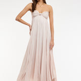 Accordion Ruffle Tube Maxi Dress