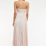 Accordion Ruffle Tube Maxi Dress